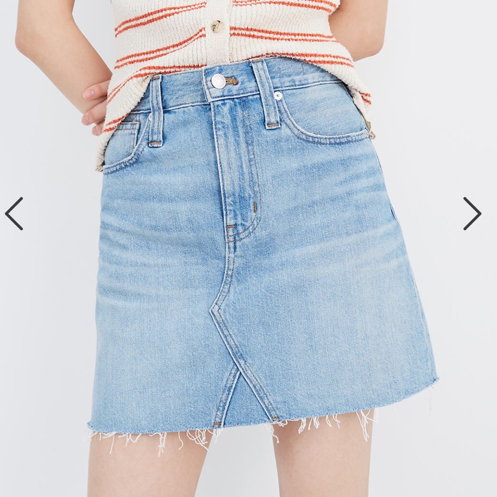 Madewell A-Line Mini Skirt Lunar Wash! BLACK DENIM